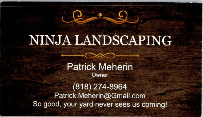 Special event sponsor business card