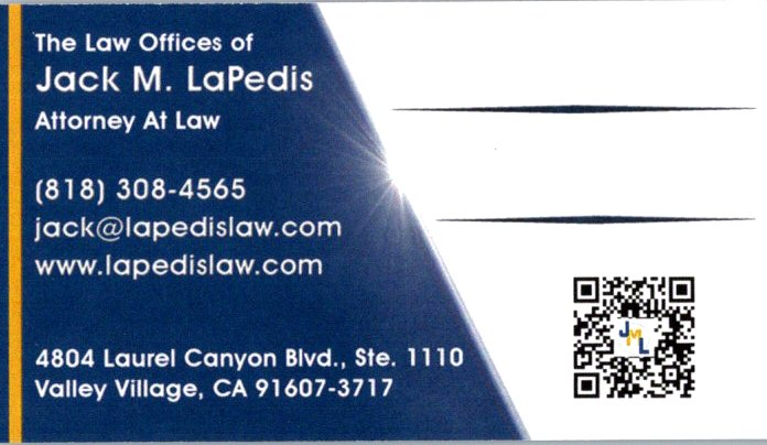 Special event sponsor business card